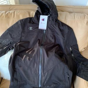 Authentic champion men’s Wind breaker hoodie and water resistant